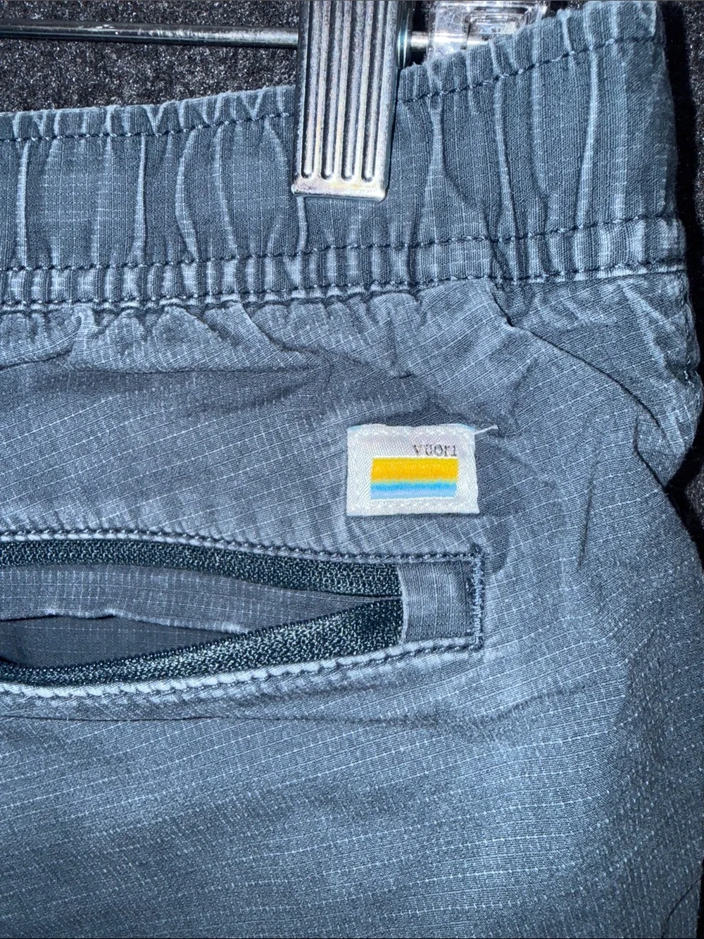 Vuori Men's Slate Blue Cargo Jogger Pants with Drawstring
